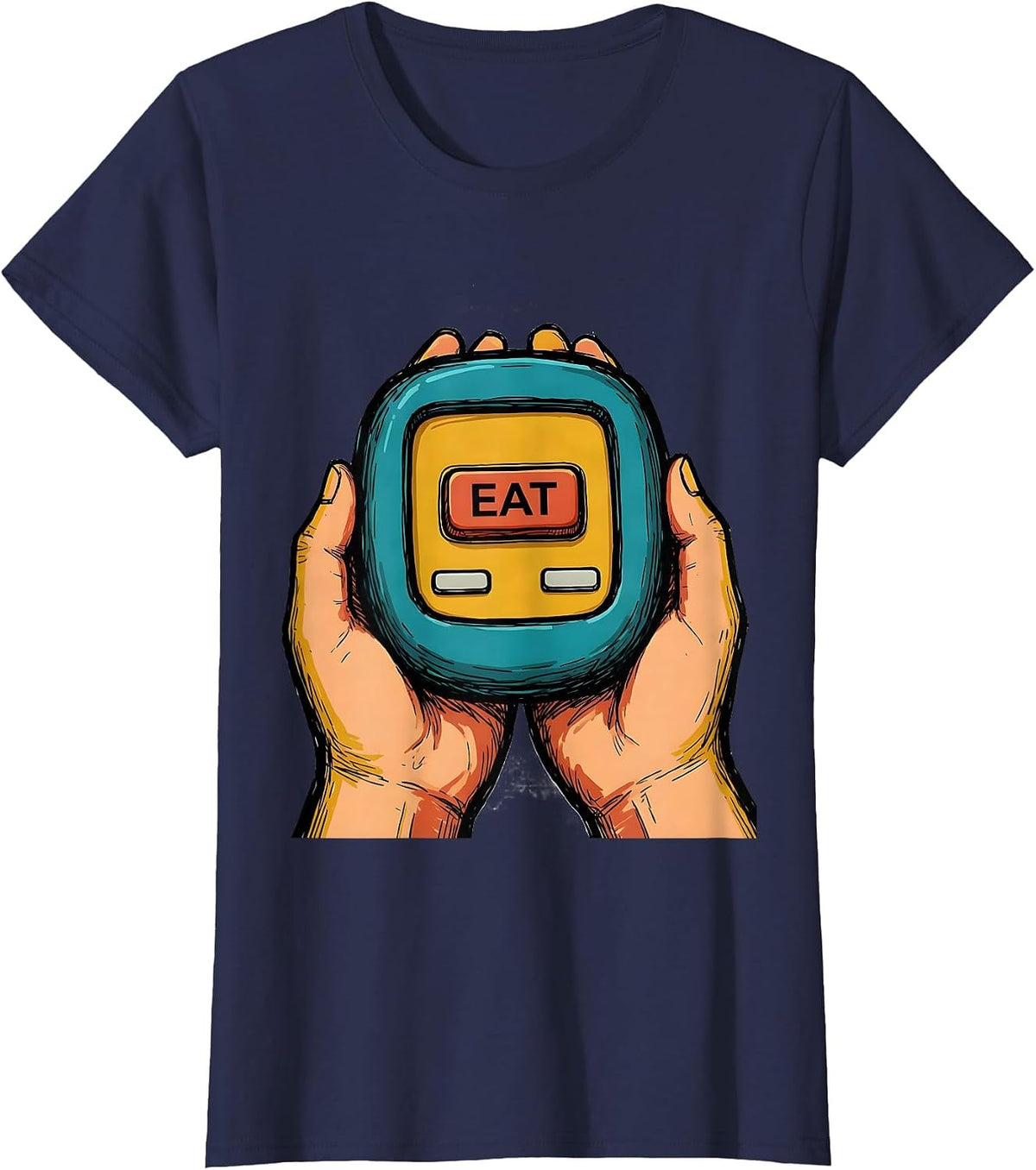 Women's Eat AAC SLP Speech Language Pathologist Communication T-Shirt - Navy Blue