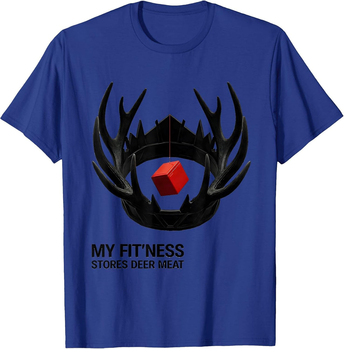 My Fit'ness Stores Deer Meat Funny Hunting Dad Joke T-Shirt - Royal Blue