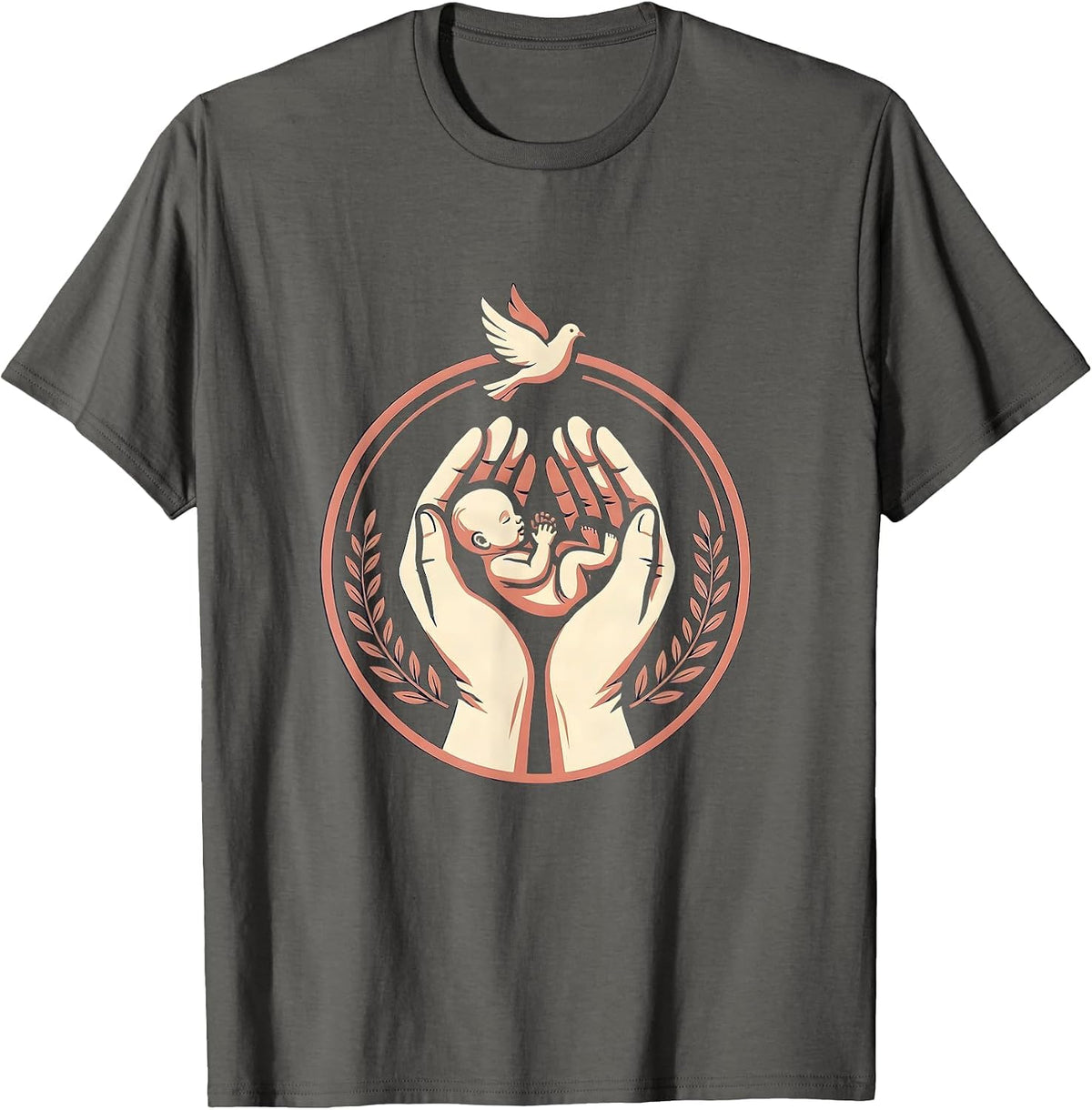 Premature Baby NICU Nursing Graphic Design T-Shirt - Asphalt Grey