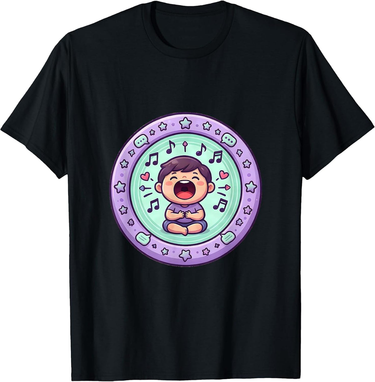 Men's SLP Child Finding Their Voice Silhouette Design T-Shirt - Black