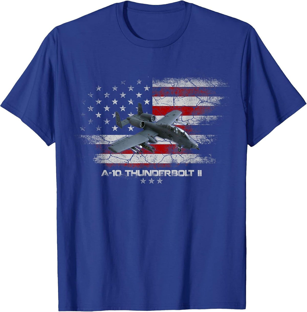 A-10 Thunderbolt Fighter Jet Pilot Veteran A-10 Warthog Vet T-Shirt - Royal Blue