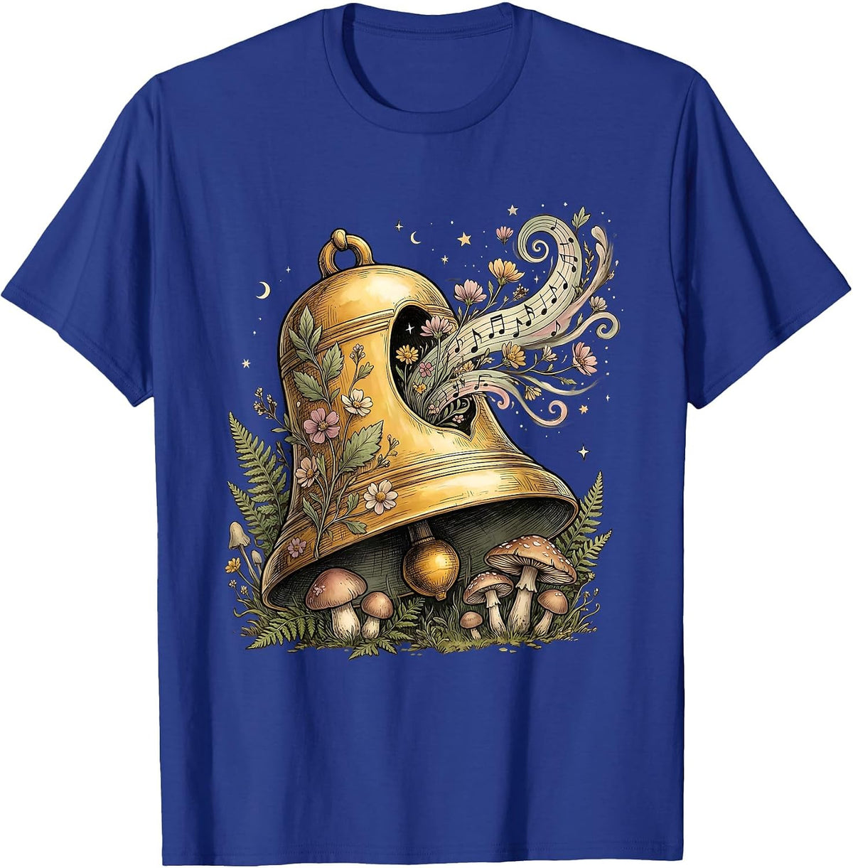 Men's 2nd Grade Teacher Ringing Bell Musical Notes T-Shirt - Royal Blue