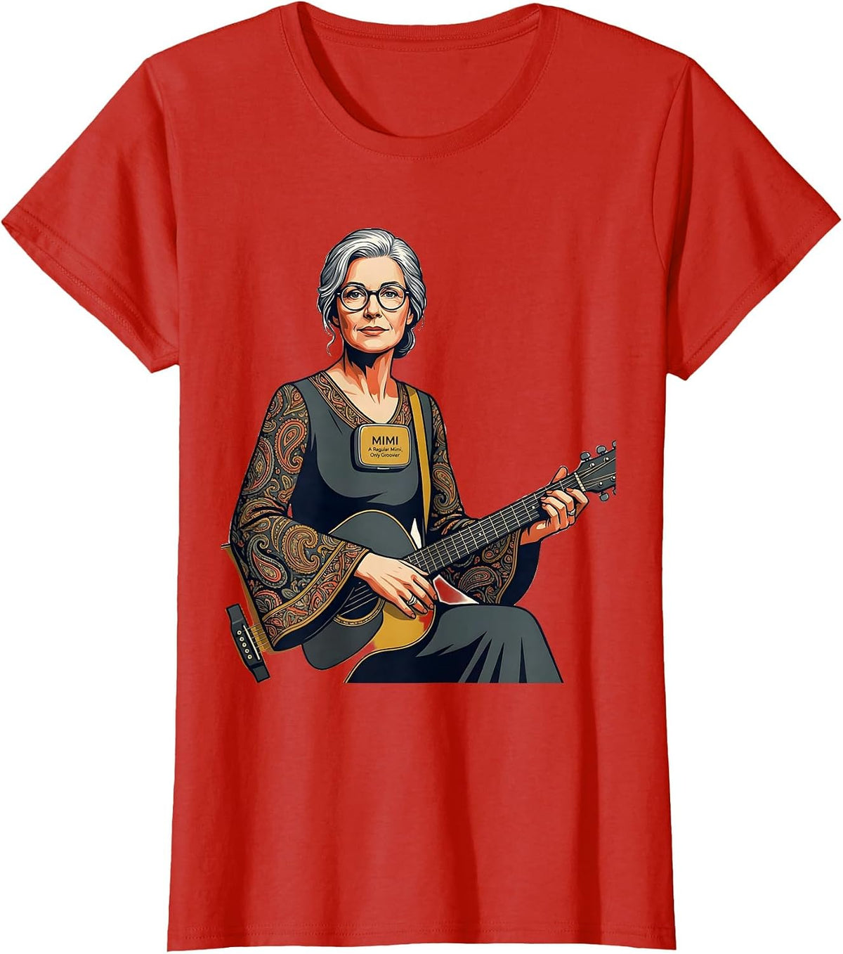 Mimi — A Regular Mimi, Only Groovier Midcentury Modern T-Shirt - Red
