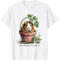 Just A Gardener Who Loves Guinea Pigs Funny Guinea Pig Lover T-Shirt - White