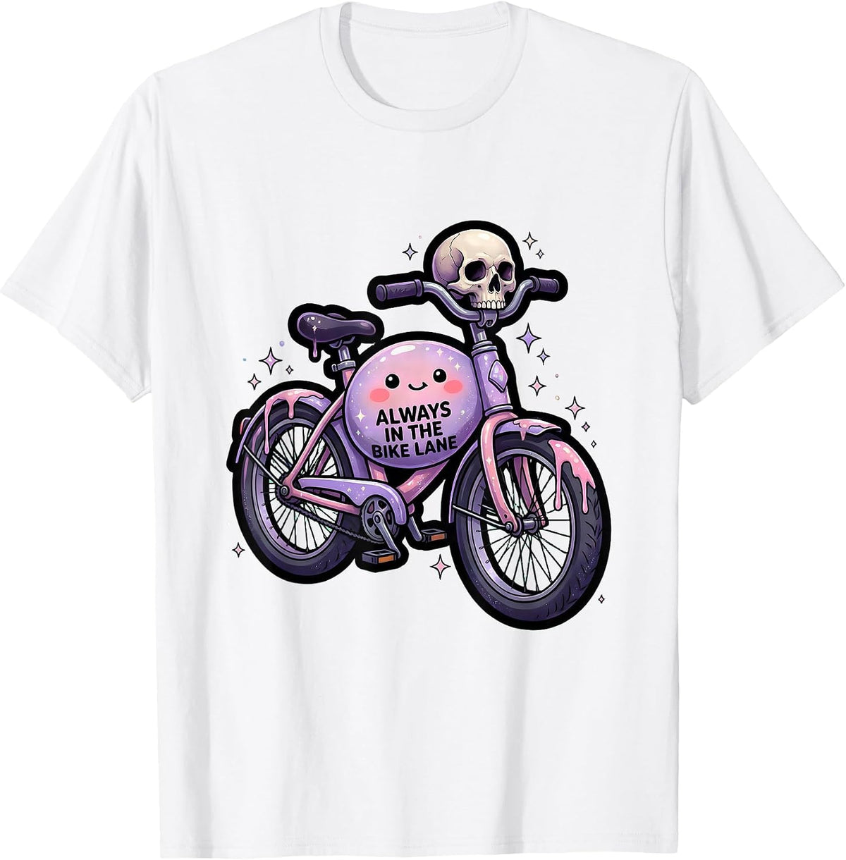Men's Always in the Bike Lane Cycling Design T-Shirt - White