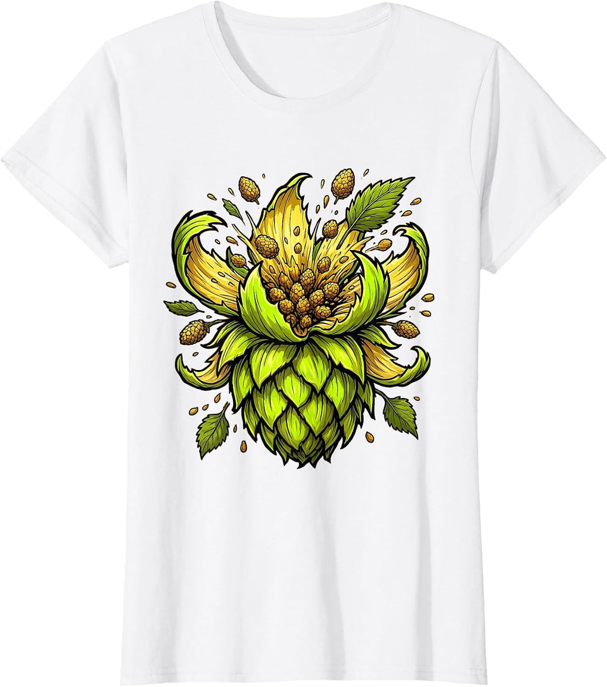 Prost Giant Hop Cone Burst Graphic T-Shirt - White