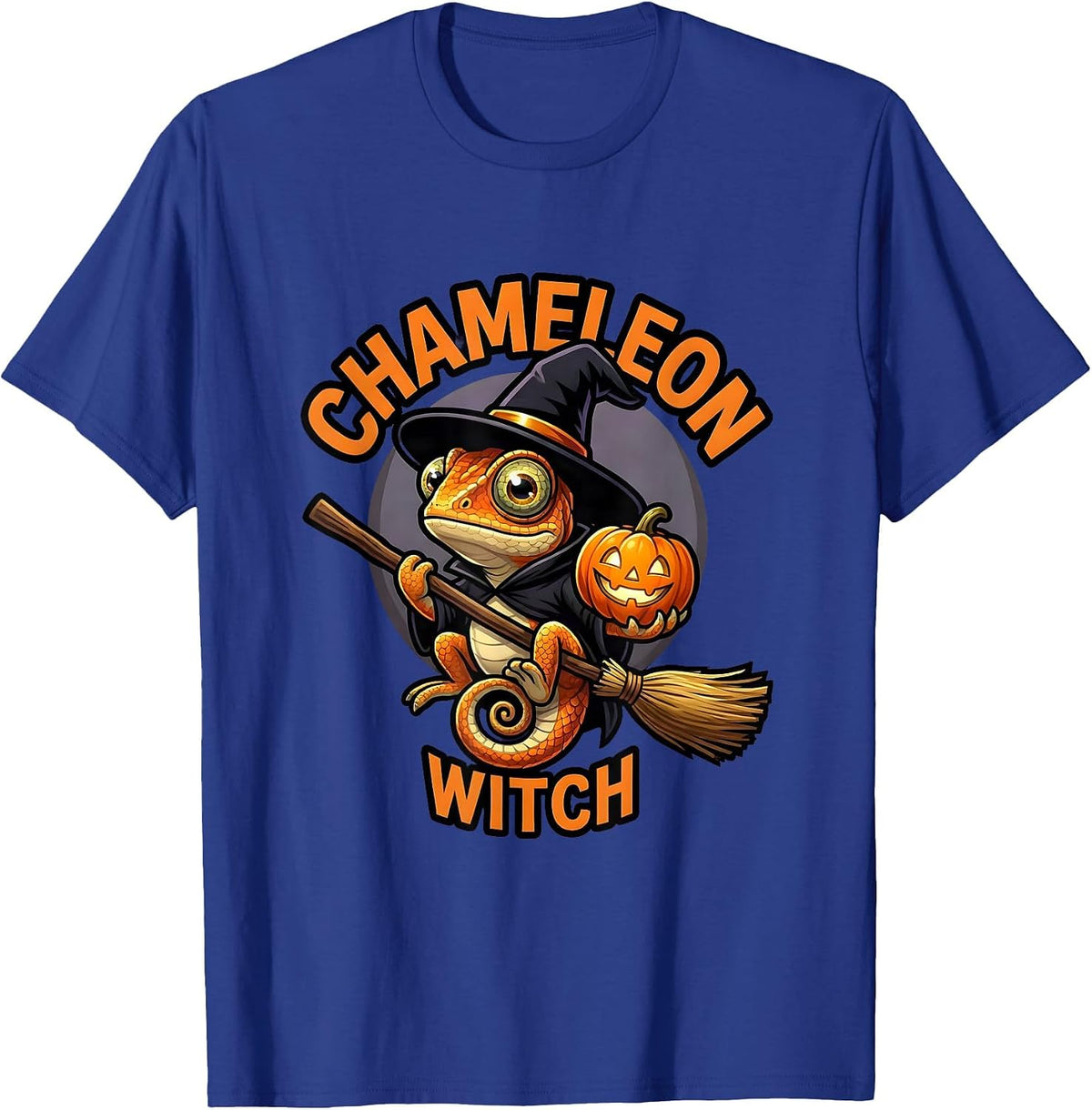 Men's Chameleon Witch Halloween Group Costume Matching Family T-Shirt - Royal Blue