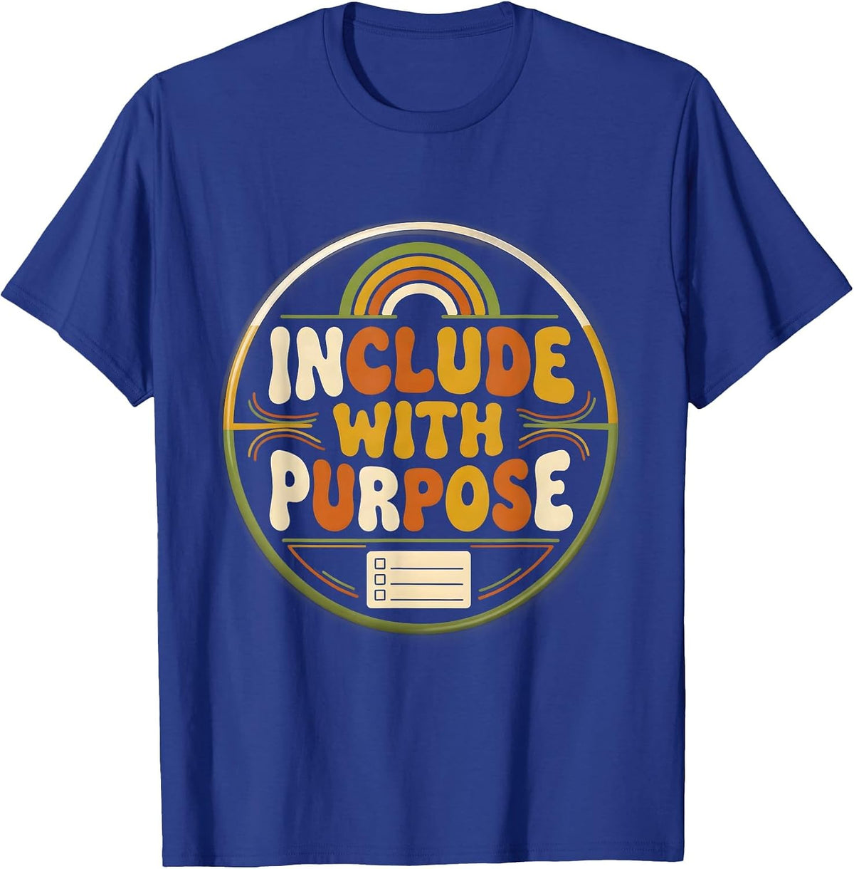 Men's Include With Purpose Retro Autism Inclusion Special T-Shirt - Royal Blue
