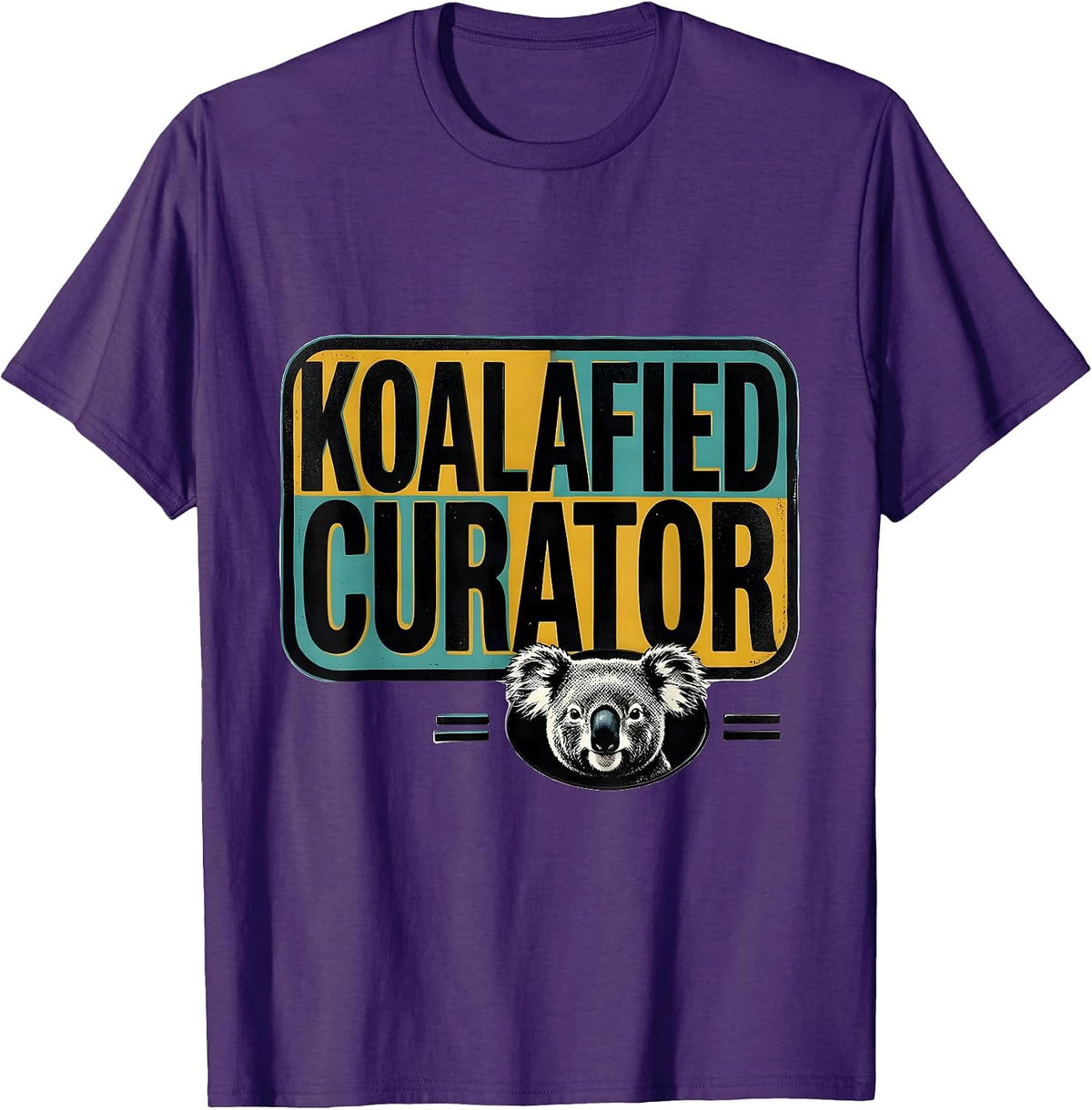 Koalafied Curator Midcentury Modern Koala Lover Gift T-Shirt - Purple