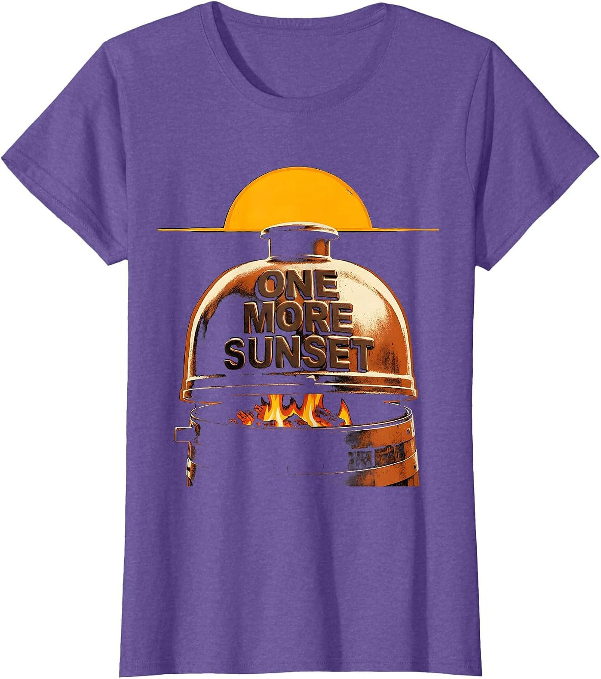 One More Sunset BBQ Pitmaster Last Cookout Summer Grill T-Shirt - Purple Heather