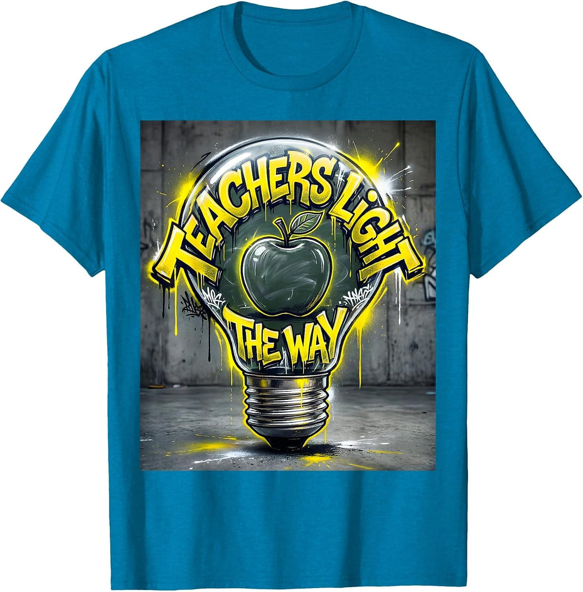Teachers Light the Way Back to School Design T-Shirt - Sapphire Blue