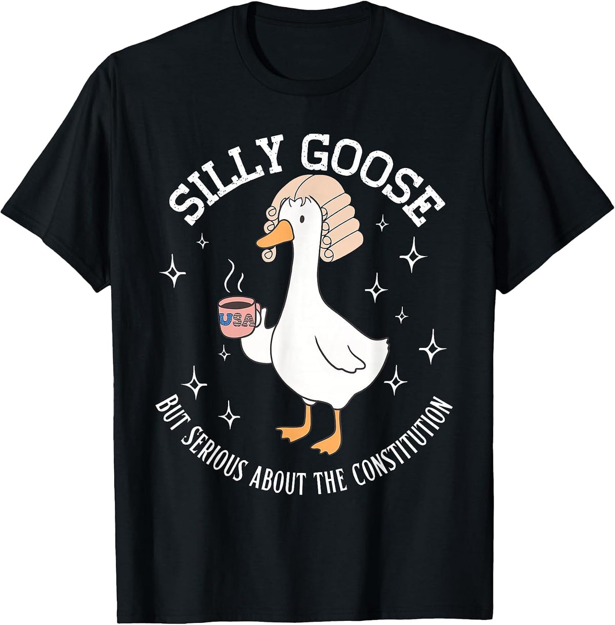Silly Goose Constitution Funny History Teacher Middle School T-Shirt - Black