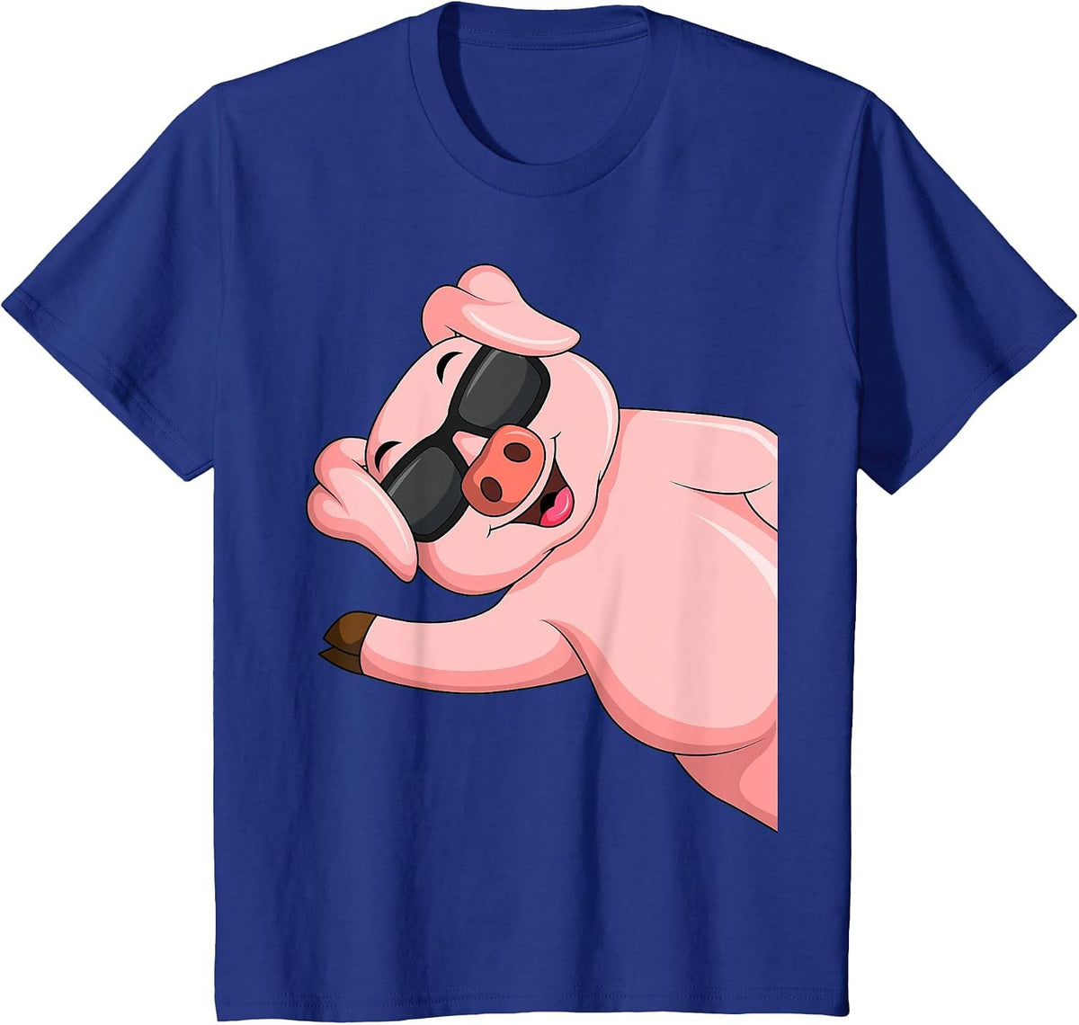 Pigs Children Boys Girls Pig T-Shirt - Royal Blue