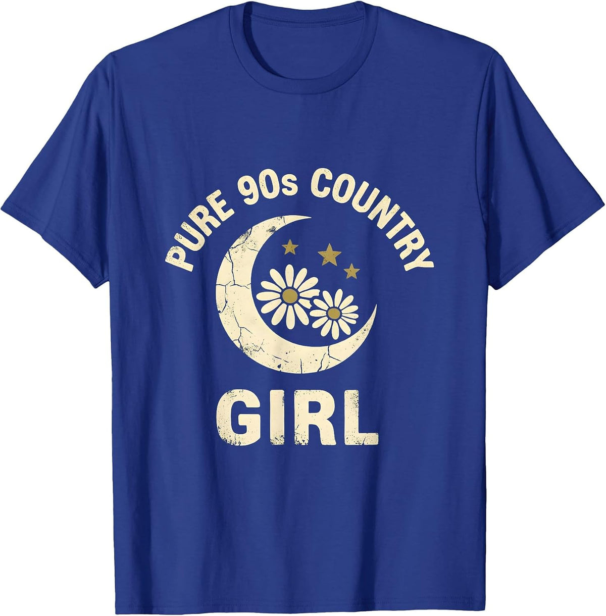 Men's Pure 90s Country Girl Graphic Design T-Shirt - Royal Blue