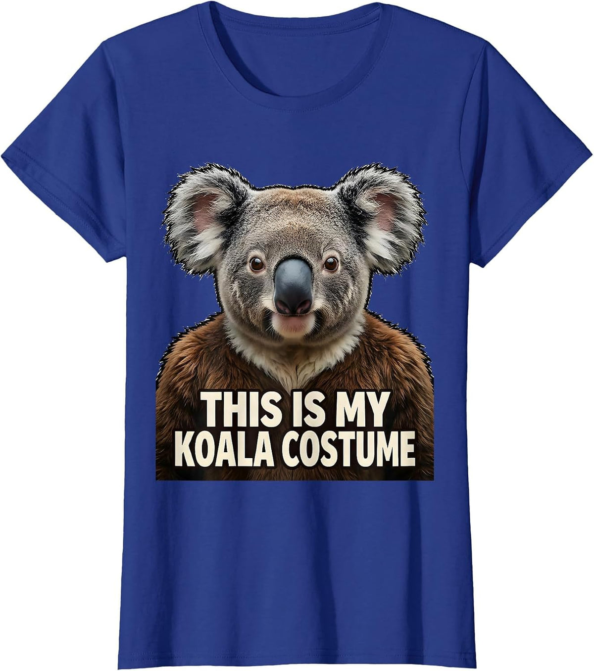 Women's This Is My Koala Costume Funny Animal Lover Pun Humor T-Shirt - Royal Blue