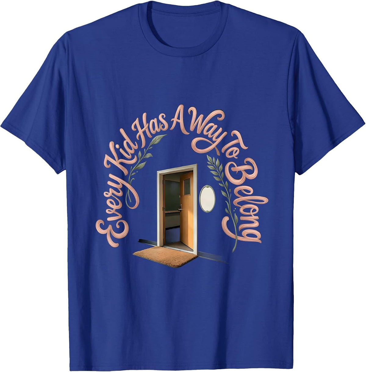 Every Kid Has A Way To Belong Boho Inclusion Teacher Autism T-Shirt - Royal Blue