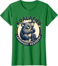 Women's Koalafied Lamppost Resident Funny Koala Lover Animal Humor T-Shirt - Kelly Green