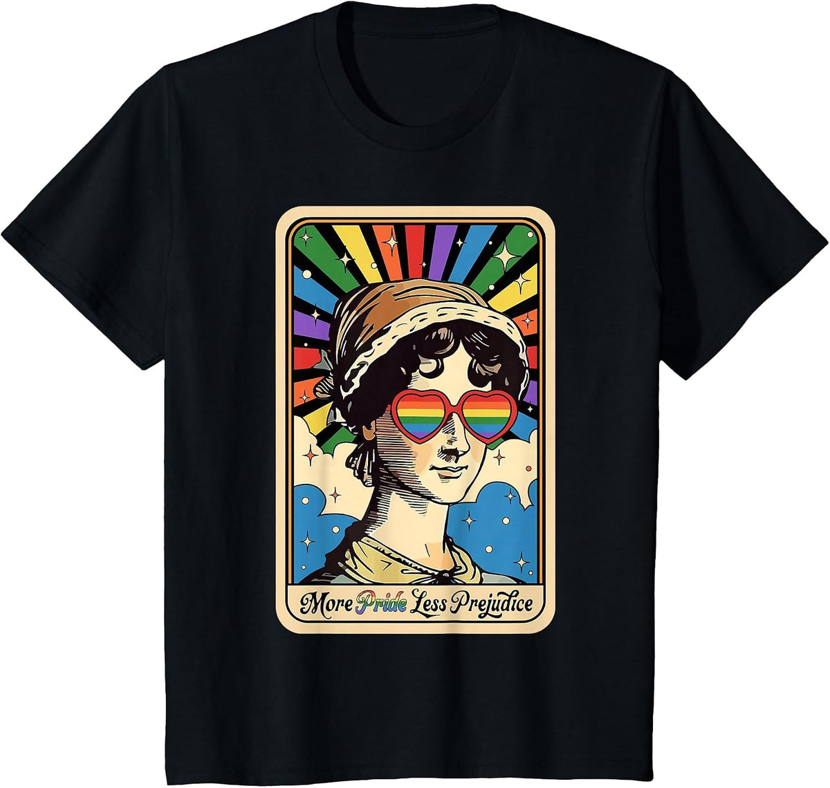 More Pride Less Prejudice LGBT Rights Tarot Card T-Shirt - Black