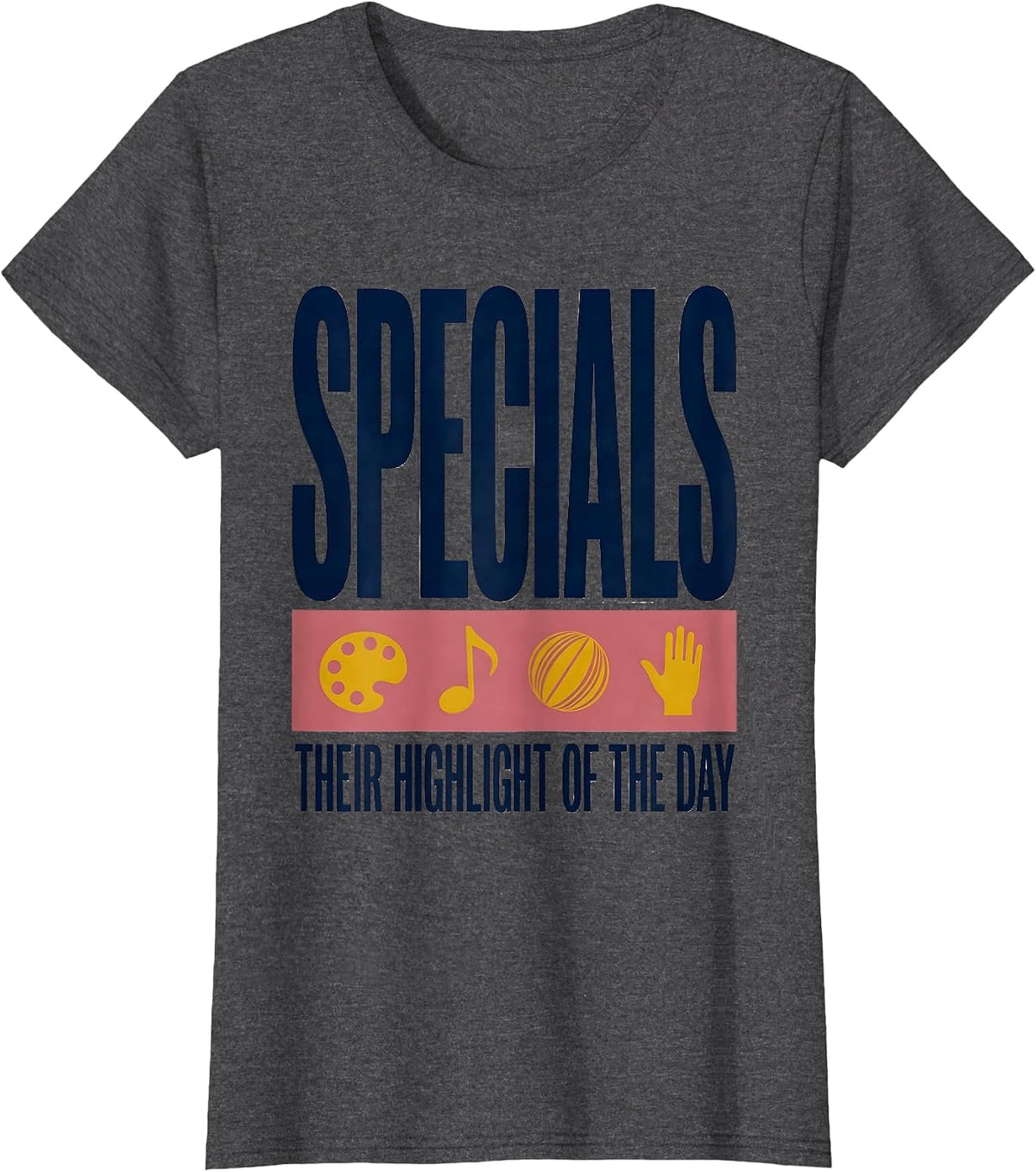 Women's Specials Their Highlight Of The Day Warm Teacher Squad T-Shirt - Dark Heather Grey