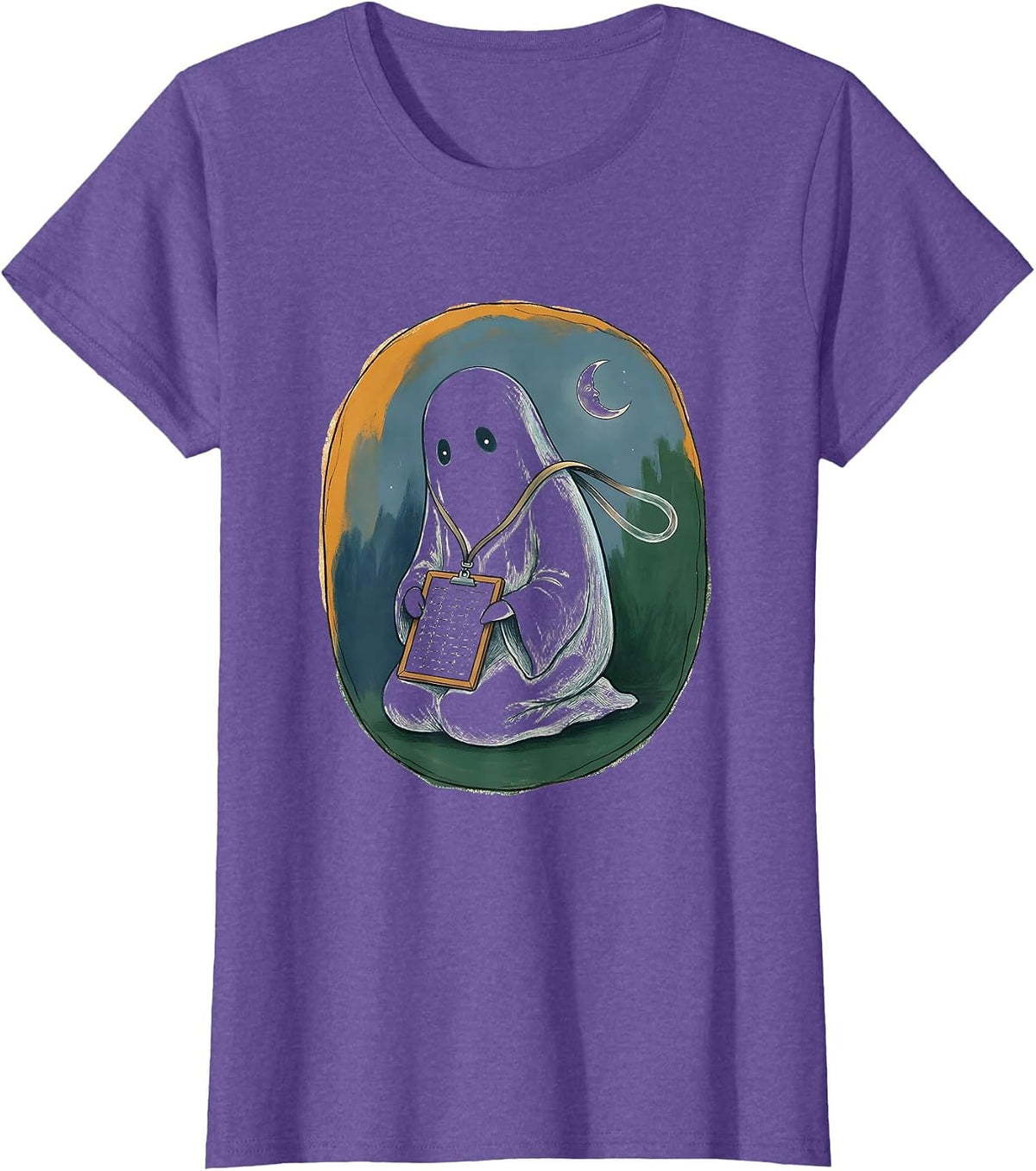 Ghost Para Normal Activities SPED Teacher Paraprofessional T-Shirt - Purple Heather