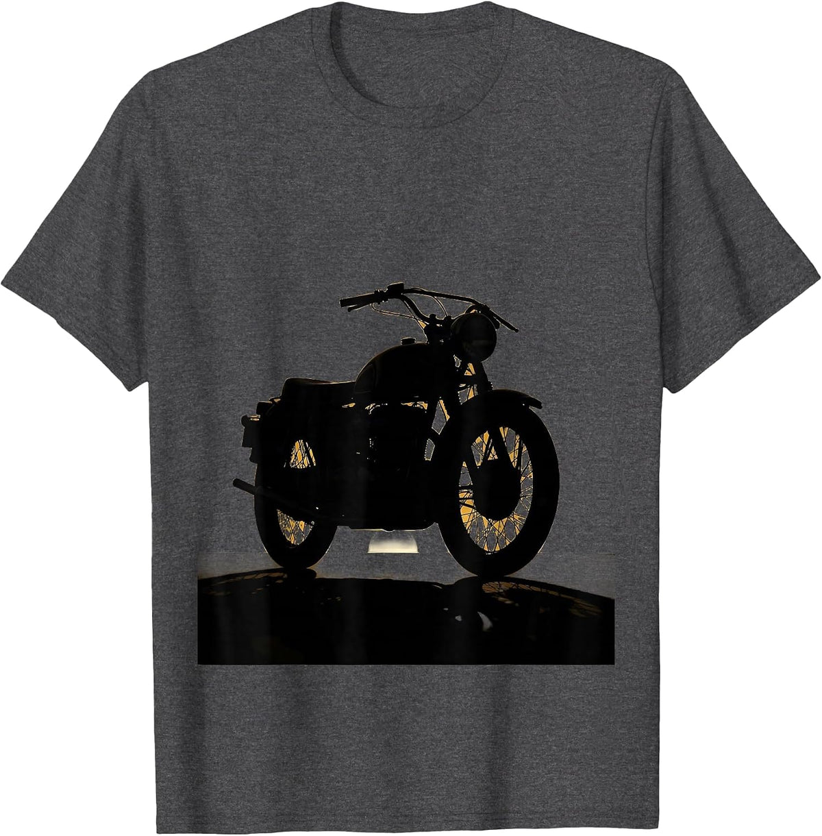 Men's Vintage Motorcycle Open Plains Freedom Graphic T-Shirt - Dark Heather Grey