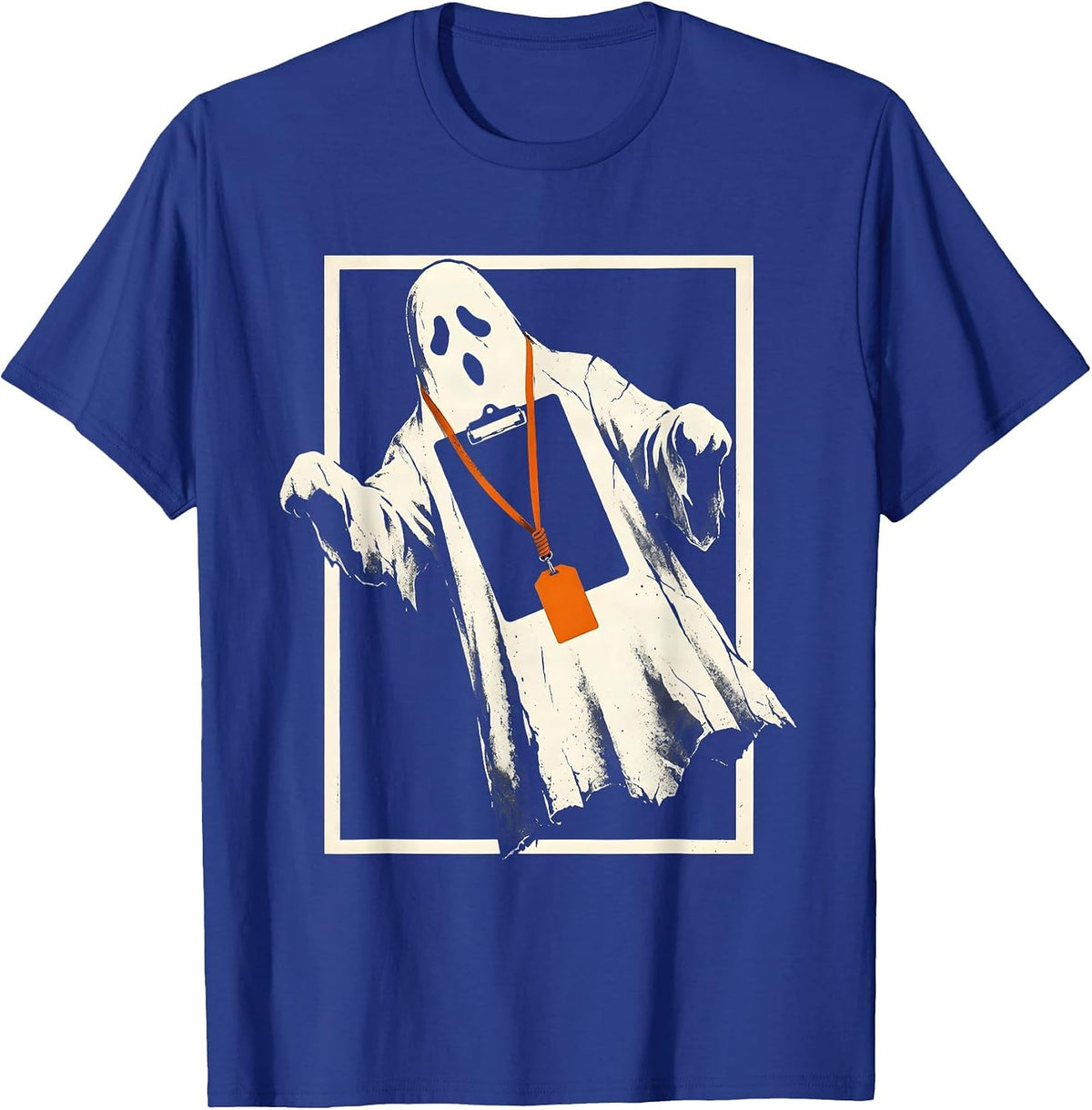 Enlarged Ghost Sheet Para Normal Activities SpEd Teacher T-Shirt - Royal Blue