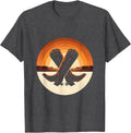 Men's Crossed Cowgirl Boots Spurred Western Design T-Shirt - Dark Heather Grey