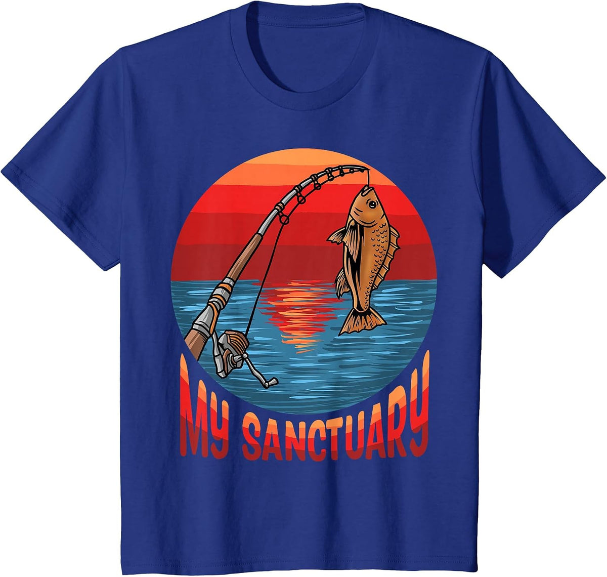 Fisherman Funny Fishing T-Shirt - Royal Blue