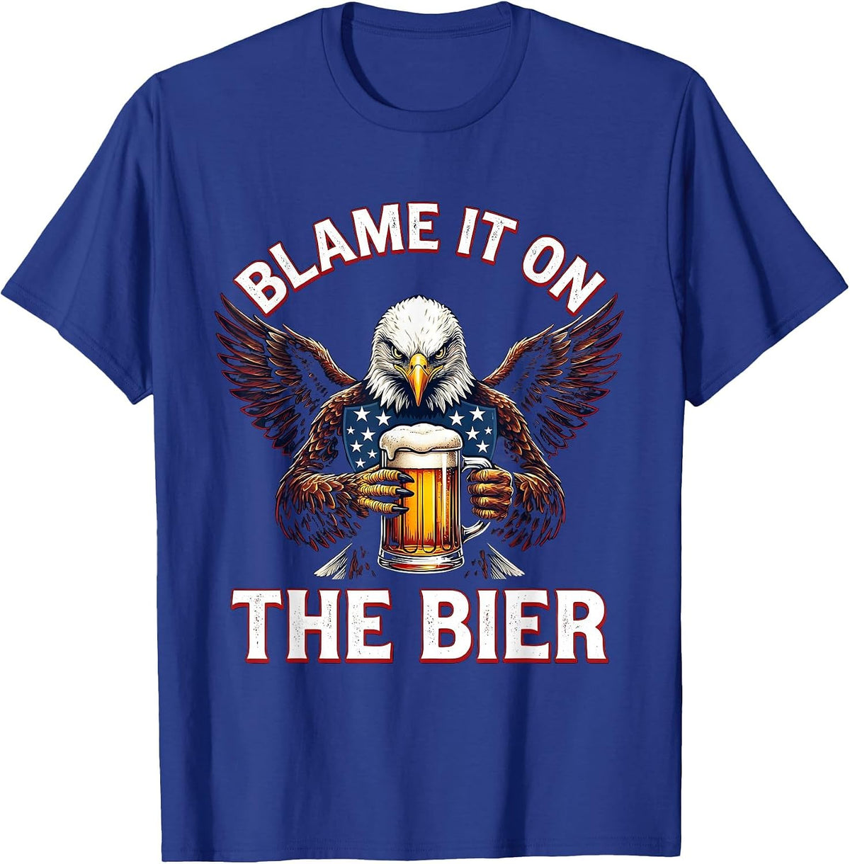 Blame It On The Bier Oktoberfest Design T-Shirt - Royal Blue