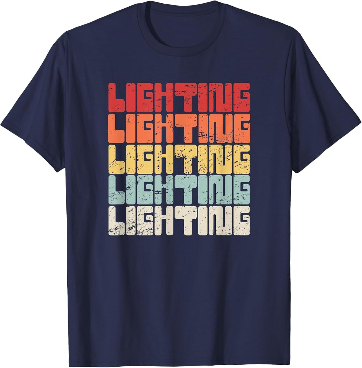 Vintage Theater & Stage Lighting LD/Lighting Designer T-Shirt - Navy Blue