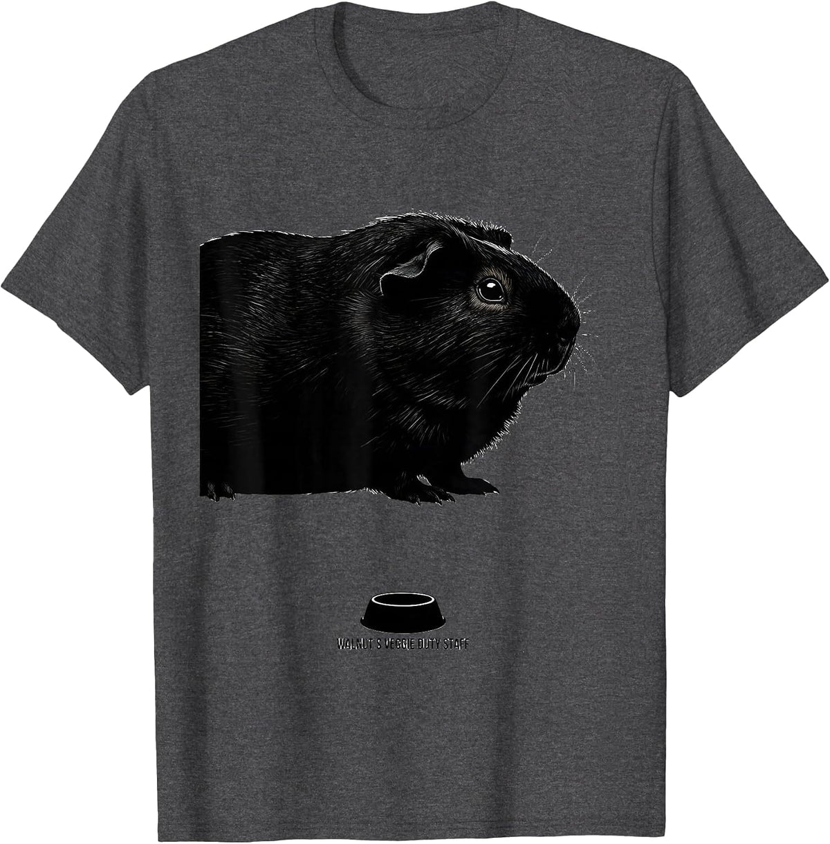 Men's Walnut's Veggie Duty Staff Funny Guinea Pig Pet Lover Gift T-Shirt - Dark Heather Grey