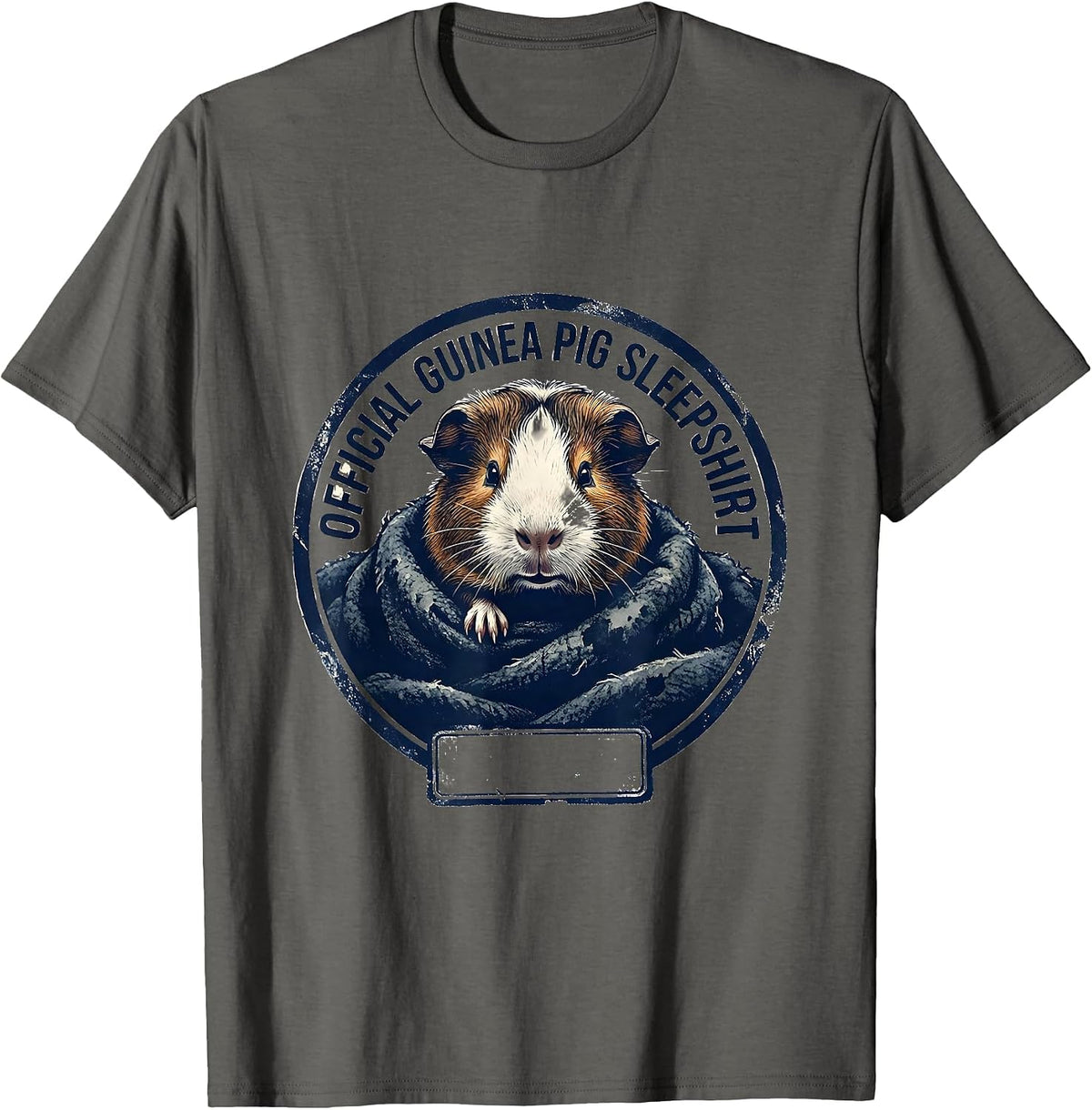 Official Guinea Pig Sleepshirt Cute Animal Lover Pajama Top T-Shirt - Asphalt Grey