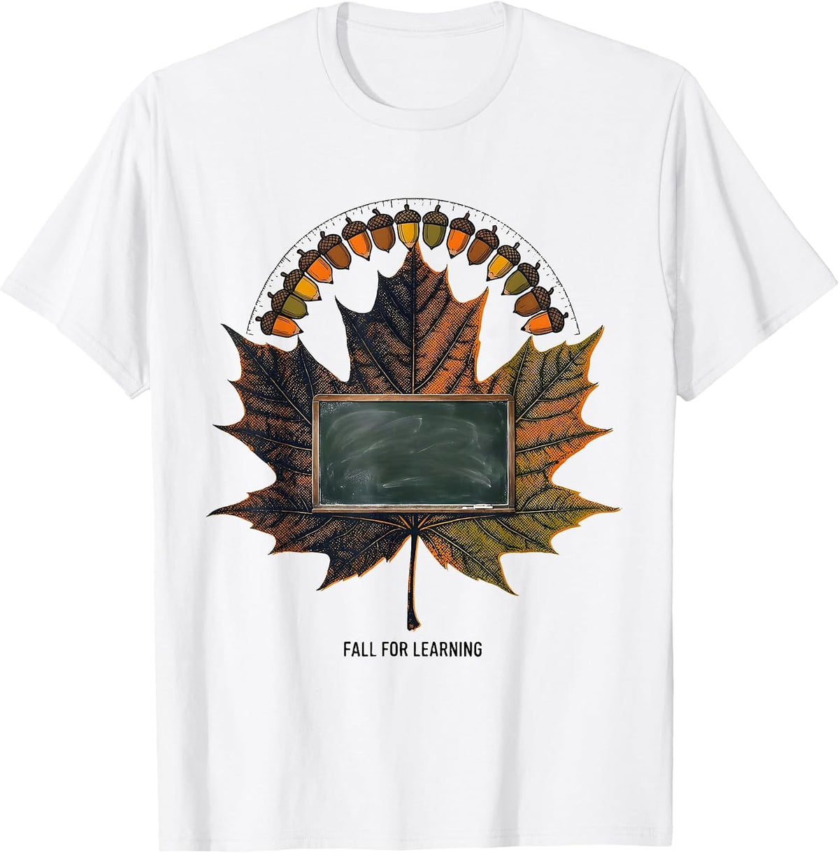 Men's Fall For Learning Retro Teacher Fall Festival Halloween T-Shirt - White