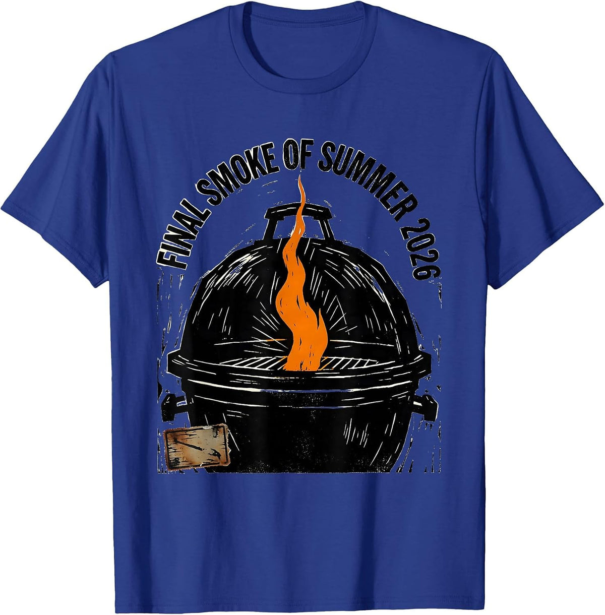 Final Smoke Of Summer 2026 Funny Dad Grill Master BBQ T-Shirt - Royal Blue