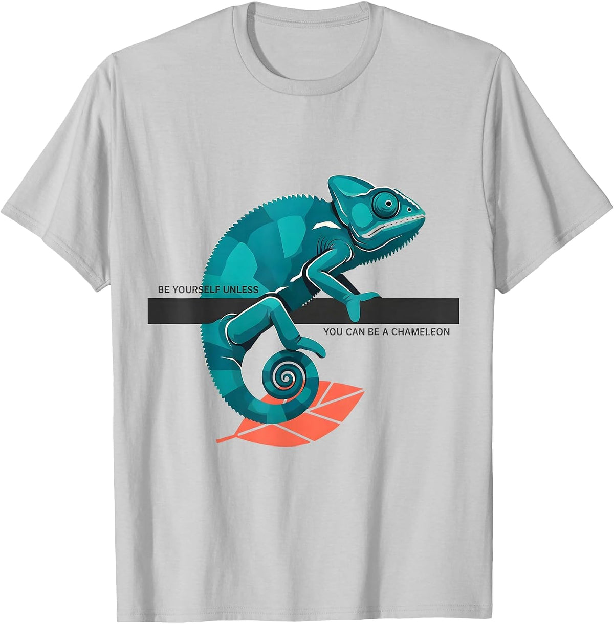Men's Be Yourself Unless You Can Be A Chameleon Funny T-Shirt - Silver Grey