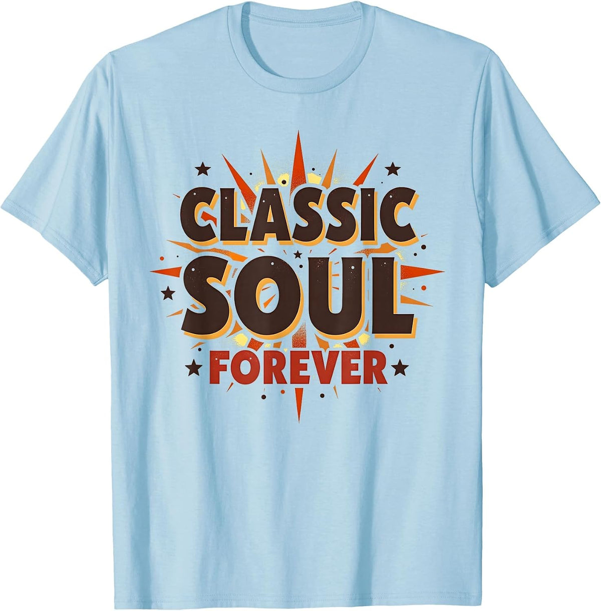 Classic Soul Forever Vintage 1975 Design T-Shirt - Baby Blue