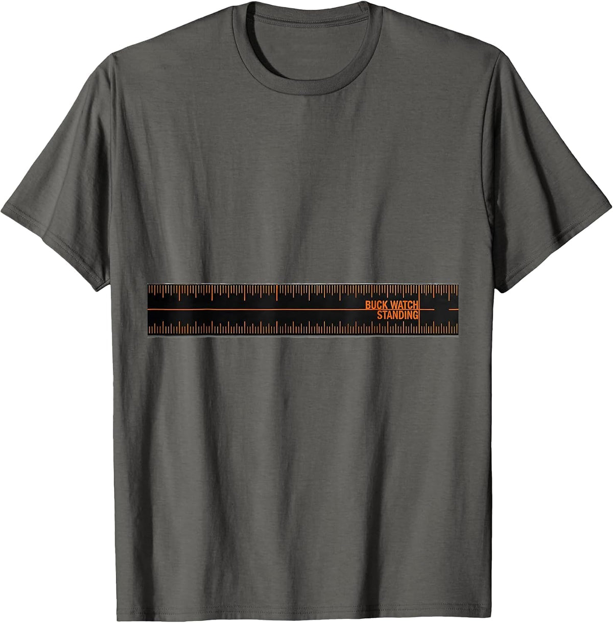 Men's Buck Watch Standing Funny Deer Hunting Hunter Dad Gift T-Shirt - Asphalt Grey