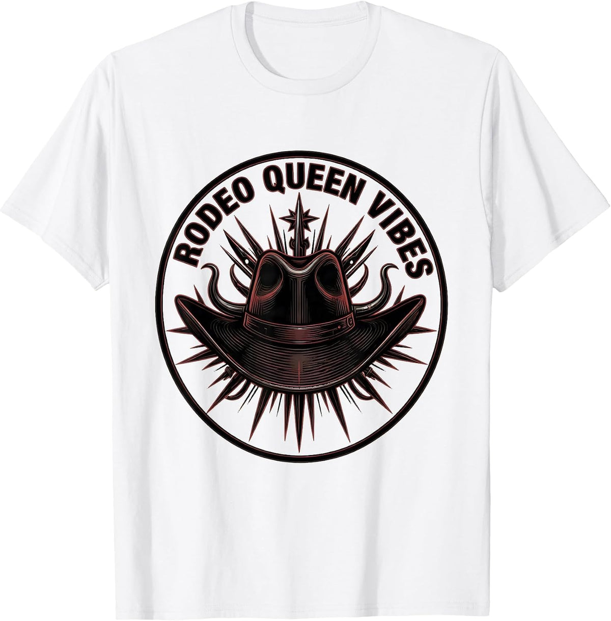 Men's Rodeo Queen Vibes Cowgirl Design T-Shirt - White