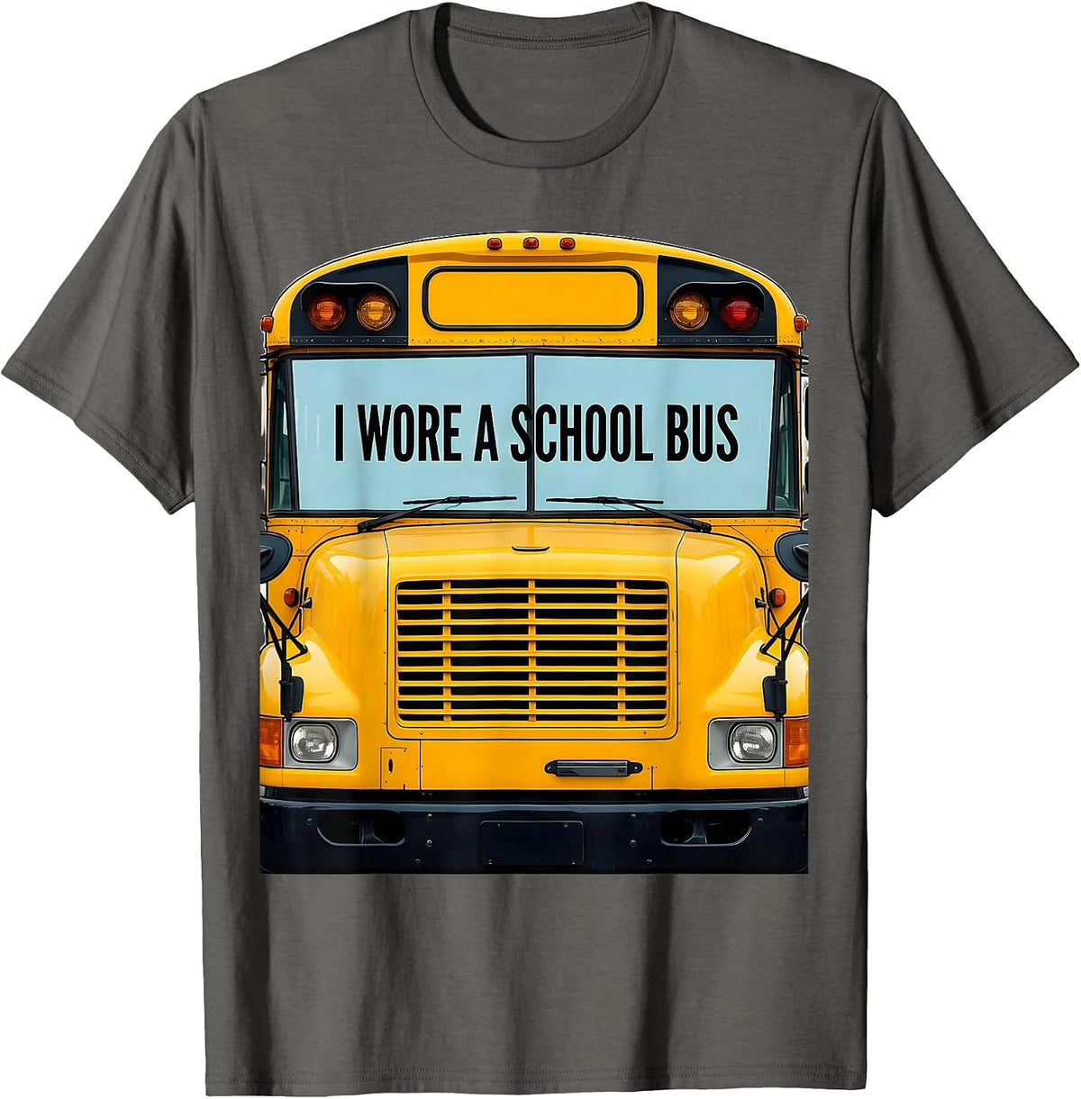 Men's I Wore A School Bus Funny Transportation Driver Halloween T-Shirt - Asphalt Grey