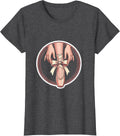Women's Balletcore Satin Ribbon Ankle Tie Graphic T-Shirt - Dark Heather Grey