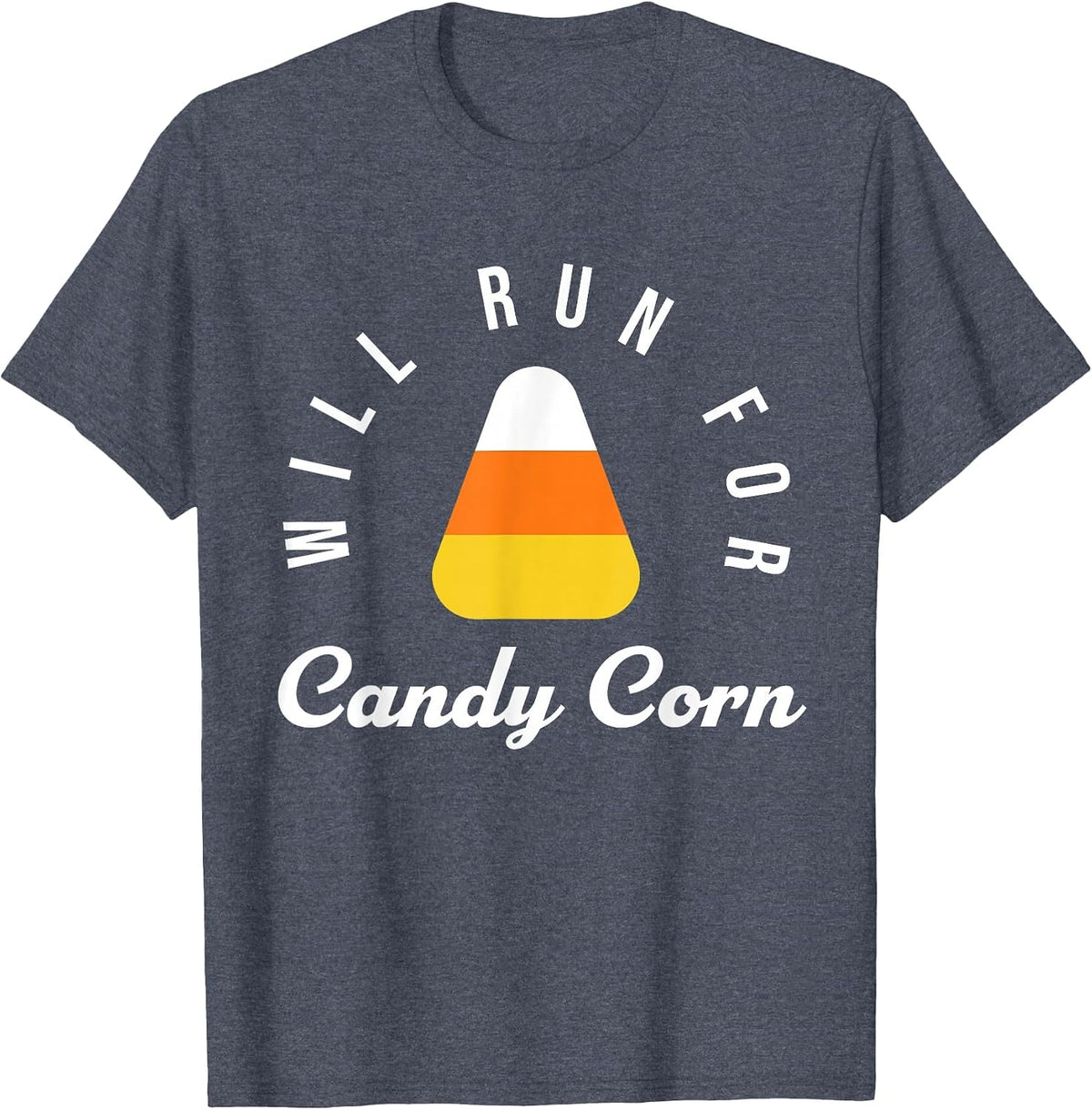 Halloween Running Costume Will Run for Candy Corn Lover T-Shirt - Heather Blue