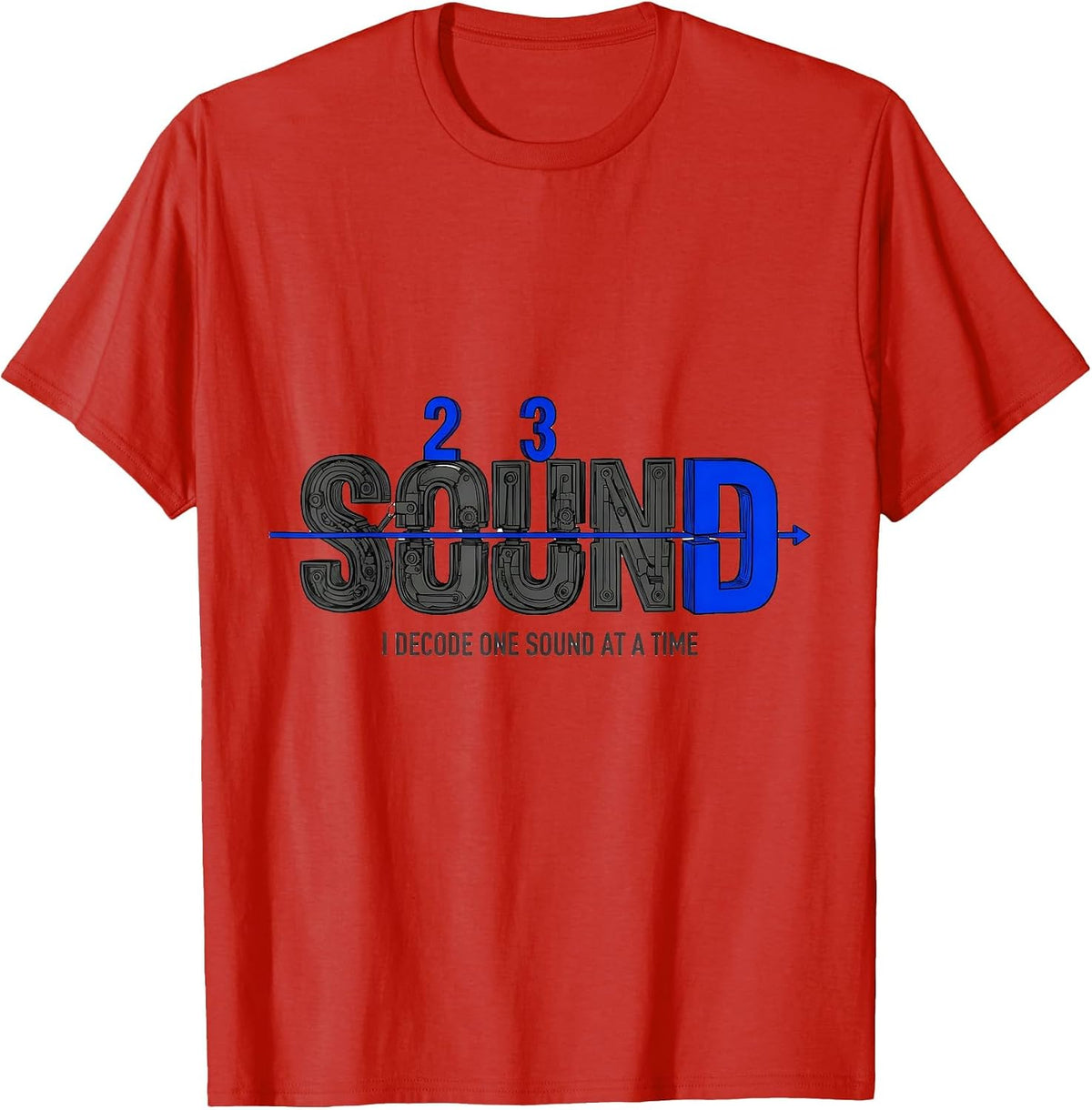 Men's I Decode One Sound At A Time Dyslexia Teacher Awareness T-Shirt - Red