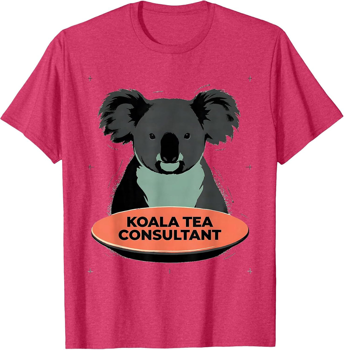 Koala Tea Consultant Funny Koala Lover Cute Animal Pun T-Shirt - Red Heather