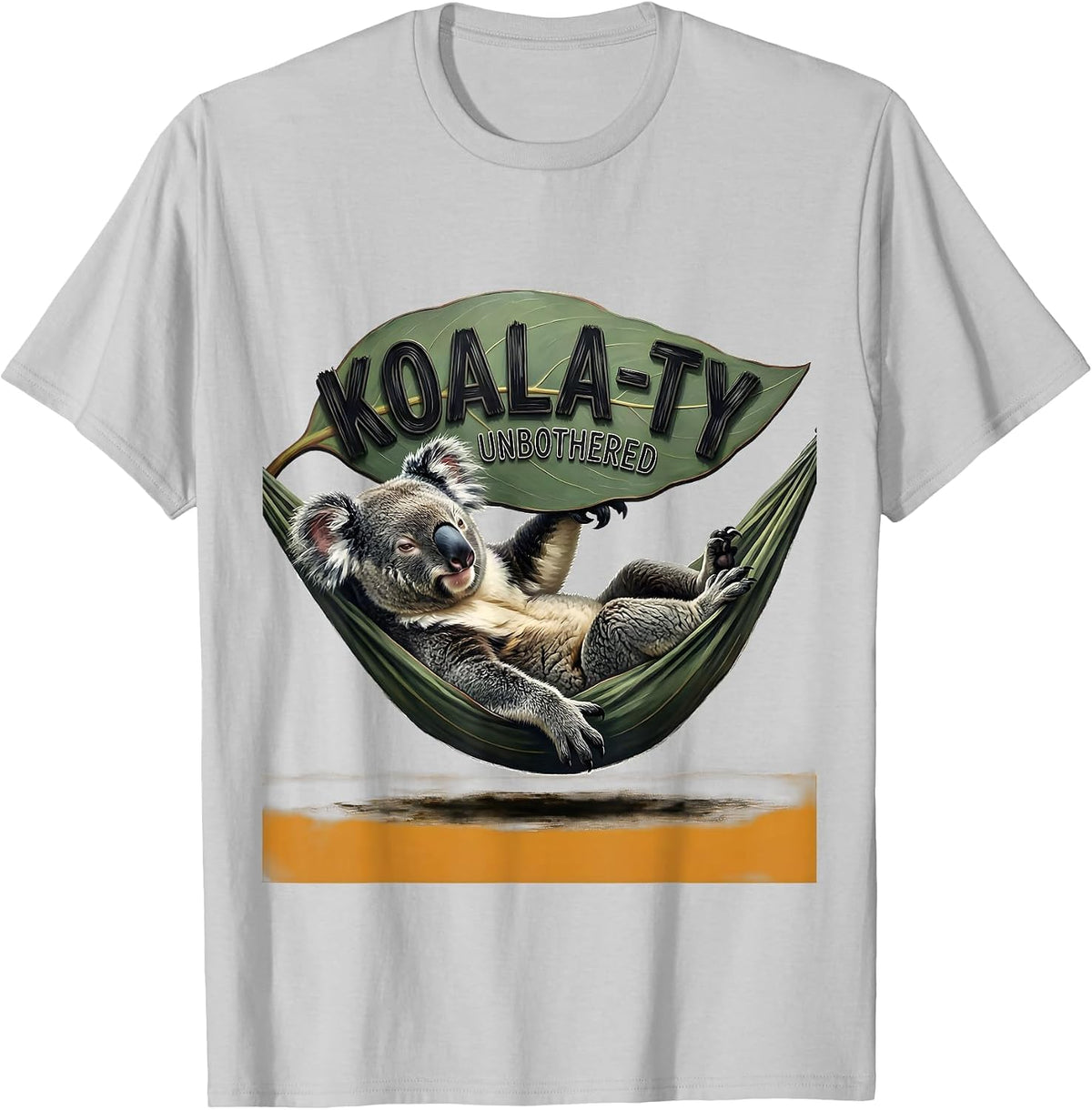 Men's Koala-ty Unbothered Funny Koala Lover Cute Animal Humor T-Shirt - Silver Grey