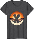 Women's Crossed Cowgirl Boots Spurred Western Design T-Shirt - Dark Heather Grey