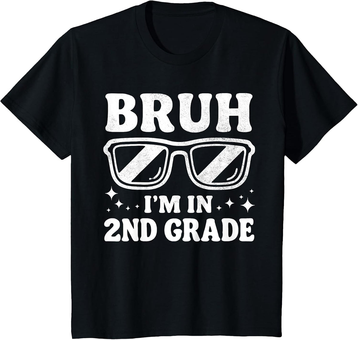 Second Grade Boy Bruh Im in 2nd Grade Student Back to School T-Shirt - Black