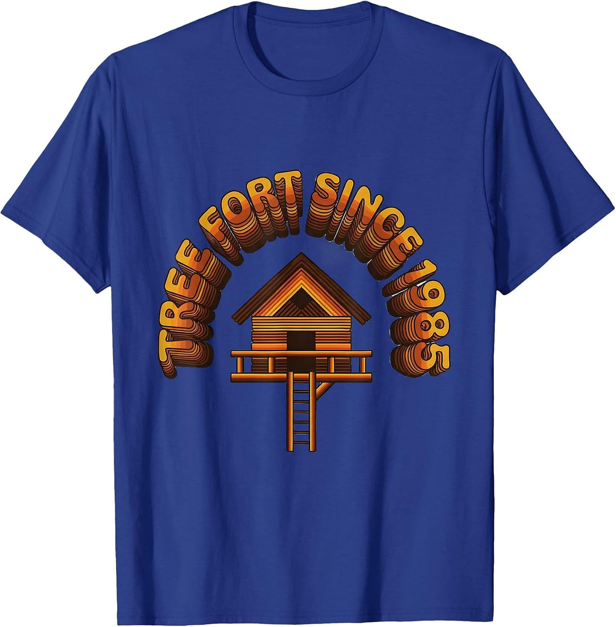 Tree Fort Since 1985 Retro Vintage Novelty T-Shirt - Royal Blue