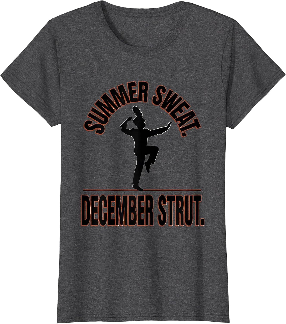 Women's Summer Sweat December Strut HBCU Marching Band Bowl Season T-Shirt - Dark Heather Grey