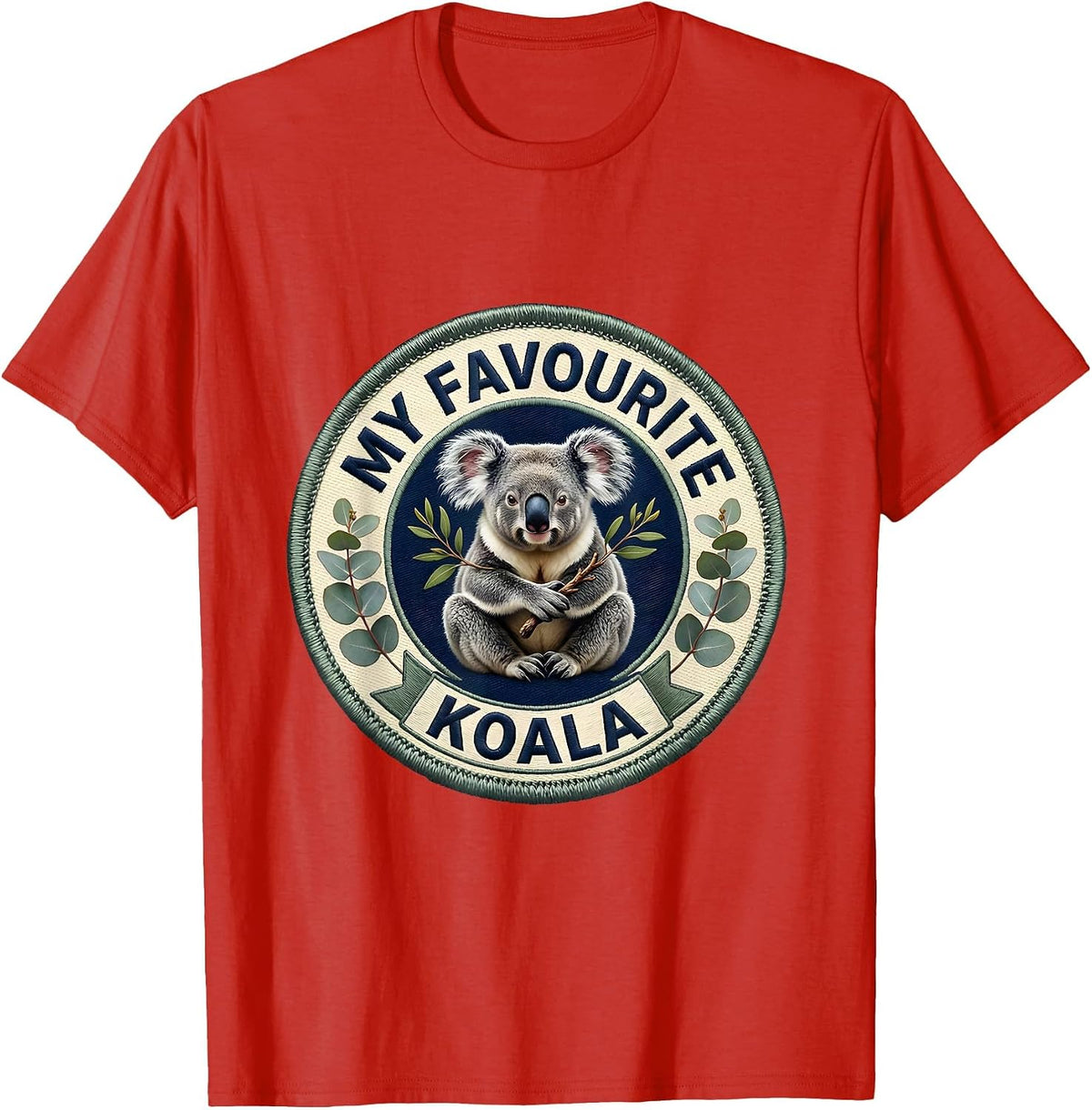 Men's My Favourite Koala Cute Kawaii Koala Lover Animal Humor T-Shirt - Red