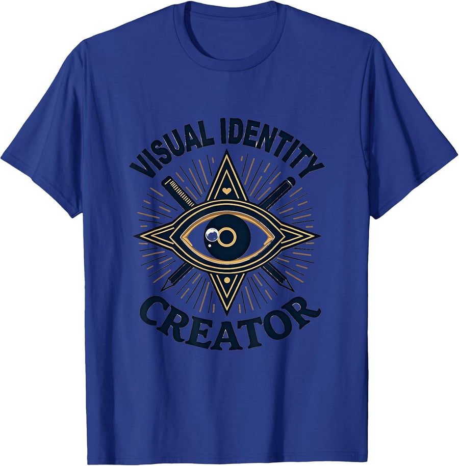 Visual Identity Creator Graphic Design Art T-Shirt - Royal Blue